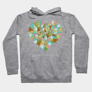 Polygon Geometric Heart Retro Hoodie